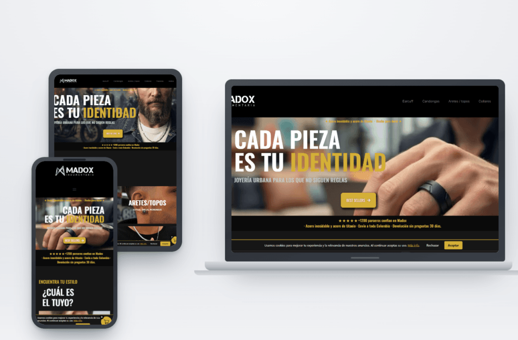 Tienda online de Madox Indumentaria, marca de accesorios en acero